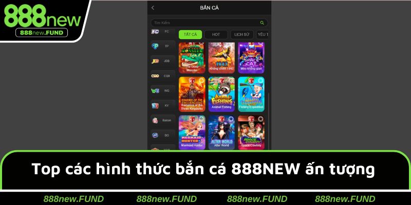 Top các hình thức bắn cá 888NEW ấn tượng